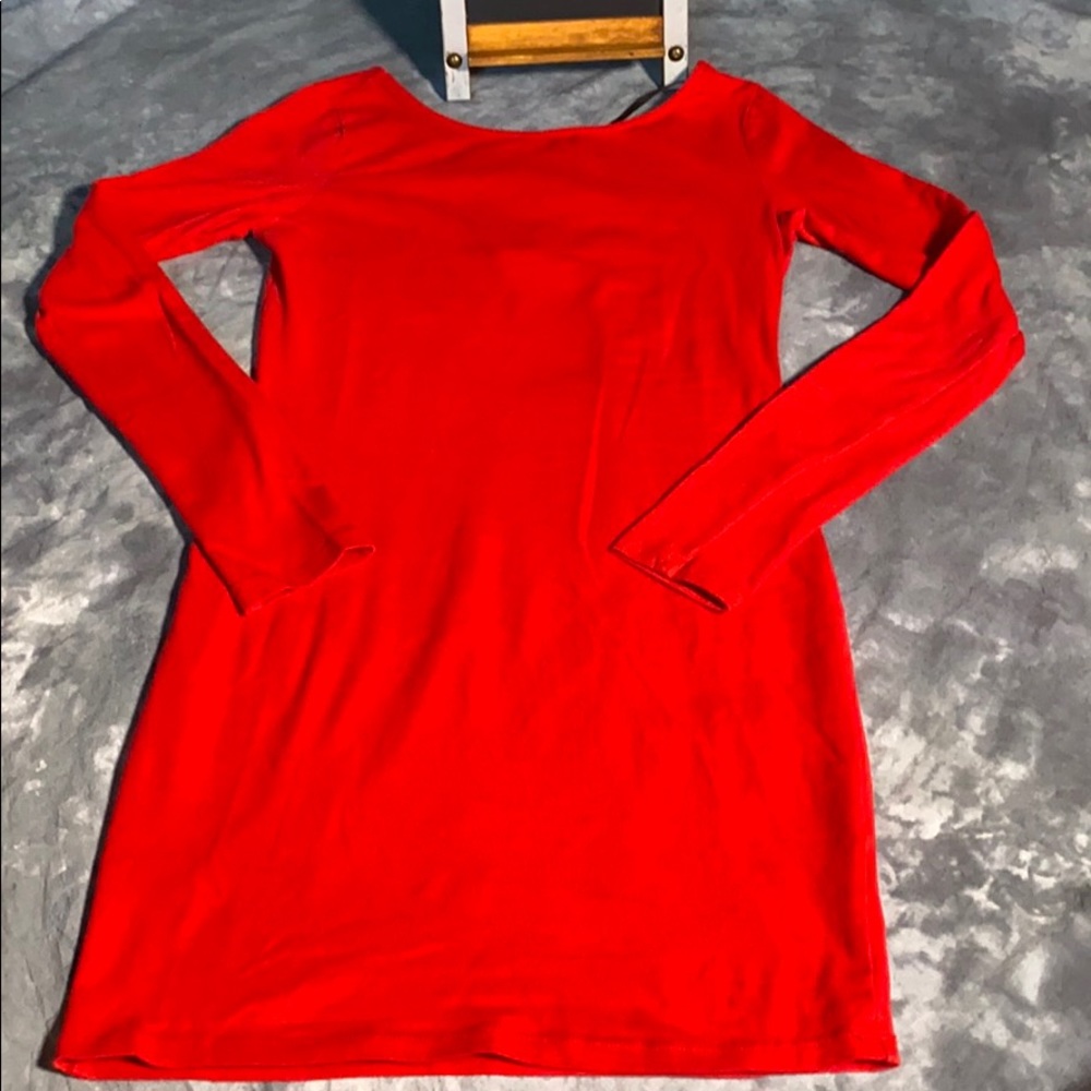 💚 3 for $15 💚   Forever 21 Long Sleeve Criss-Cross Distressed Dress size Small - Picture 9 of 16